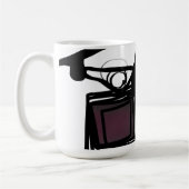 Mug Salutations de Philydion : Abstrait noir & blanc (Gauche)