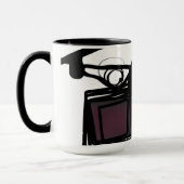 Mug Salutations de Philydion : Abstrait noir & blanc (Gauche)