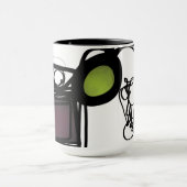 Mug Salutations de Philydion : Abstrait noir & blanc (Centre)