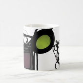 Mug Salutations de Philydion : Abstrait noir et blanc (Centre)