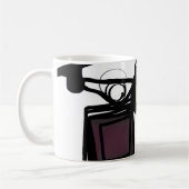 Mug Salutations de Philydion : Abstrait noir et blanc (Gauche)