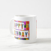 Mug Salutations des textes : JOYEUX ANNIVERSAIRE (Devant gauche)
