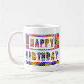 Mug Salutations des textes : JOYEUX ANNIVERSAIRE (Gauche)