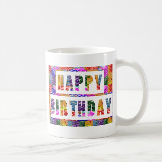 Mug Salutations des textes : JOYEUX ANNIVERSAIRE (Droite)