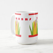 Mug Salutations design avec graphisme d'art moderne (Devant gauche)