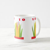 Mug Salutations design avec graphisme d'art moderne (Devant droit)