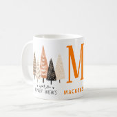Mug Salutations d'hiver monogrammes : Personnalisé Fun (Devant gauche)