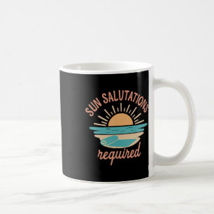 Mug Salutations du Soleil Requises Plage Yoga Lever de