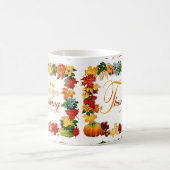 Mug Salutations élégantes de bon thanksgiving (Centre)