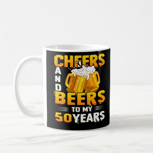 Mug Salutations Et Bières À Mes 50 Ans 50e Anniversair (Gauche)