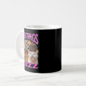 Mug Salutations Huzz Drôle Chat Mème Contrefaçon Graph (Devant gauche)