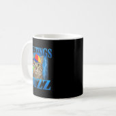 Mug Salutations Huzz Drôle De Chat Mème Conception Pou (Devant gauche)