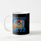 Mug Salutations Huzz Drôle De Chat Mème Conception Pou (Gauche)