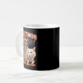 Mug Salutations Huzz Drôle Déjanté Mème de Chat Contre (Devant gauche)