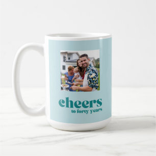 Mug Salutations, photo personnalisée, 40e anniversaire