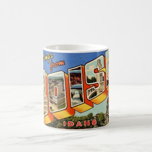 Mug Salutations Rétro de Boise (Centre)