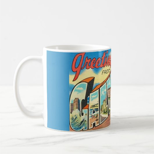 Mug Salutations vintage Galveston (Gauche)