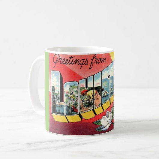 Mug Salutations vintages Louisiane (Devant gauche)