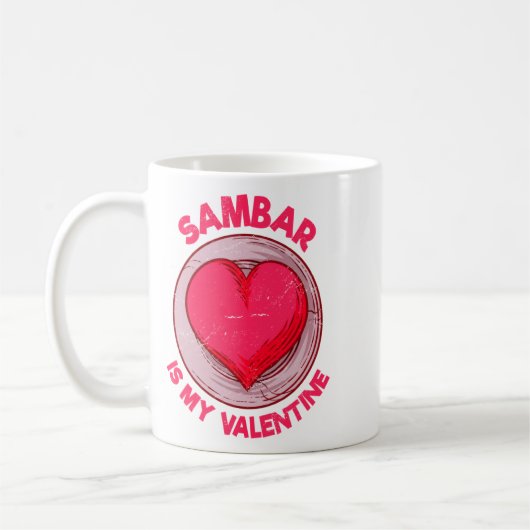 Mug Sambar Is My Valentine Stew Vegetable Dish Humor  (Gauche)