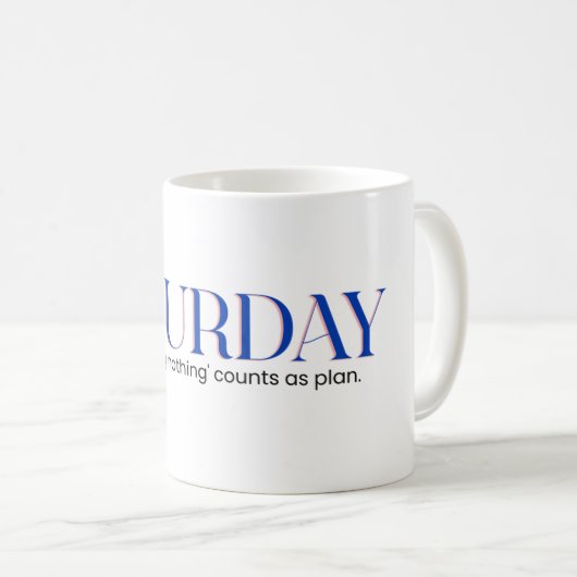 Mug Samedi matin (Devant droit)