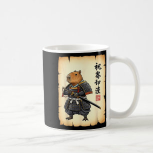 Mug Samouraï Capybara Art Japonais Graphique Vintage D