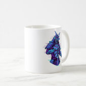 Mug Samouraï Cyberpunk dans une Lueur Néon (Devant droit)