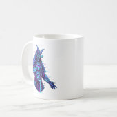 Mug Samouraï Cyberpunk dans une Lueur Néon (Devant gauche)