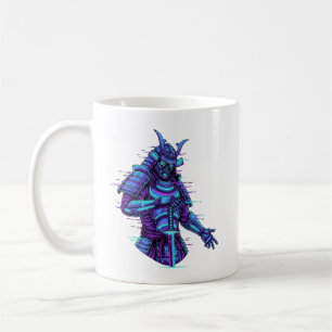 Mug Samouraï Cyberpunk dans une Lueur Néon