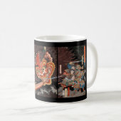 Mug Samouraï japonais vintage contre Oni (Devant droit)