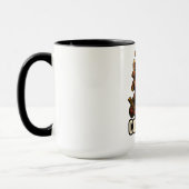 Mug Samouraï Panda roux avec le mot Courage (Gauche)