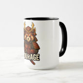 Mug Samouraï Panda roux avec le mot Courage (Devant droit)