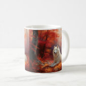 Mug Samoyé en automne Leaves Fall Inspire (Devant droit)