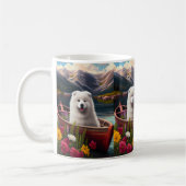 Mug Samoyé sur une pagaie : une aventure Pittoresque (Gauche)