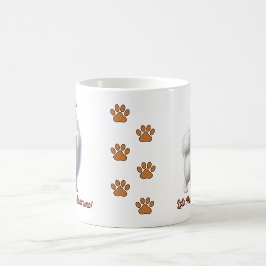 Mug Samoyed, Ajouter le nom du chien, Modifier le text (Centre)