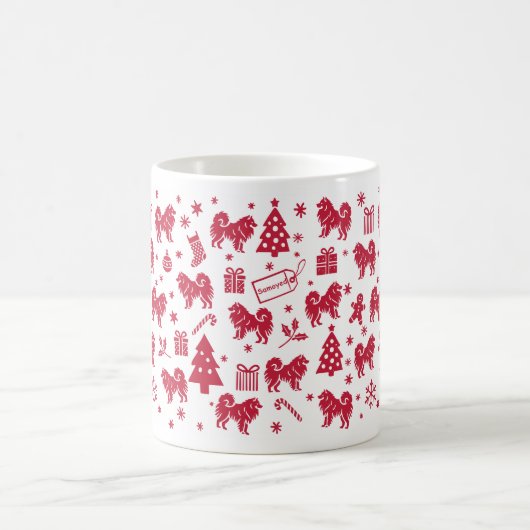 Mug Samoyed Christmas Design (Centre)