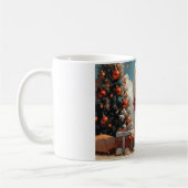 Mug Samoyed Dog Christmas Vintage Beach (Gauche)