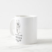 Mug Samoyed Life est meilleur avec Custom Dog Name (Devant gauche)