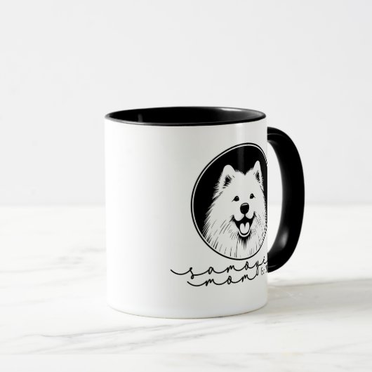 Mug Samoyed Mom Custom Established Pop Art Samoyed (Devant droit)