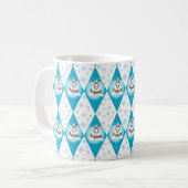 Mug Samoyed Vacances d'Hiver Motif Diamant (Devant gauche)