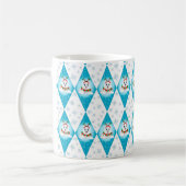 Mug Samoyed Vacances d'Hiver Motif Diamant (Gauche)