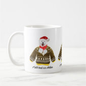 Mug Samoyède de vacances portant un pull moche de Noël (Gauche)