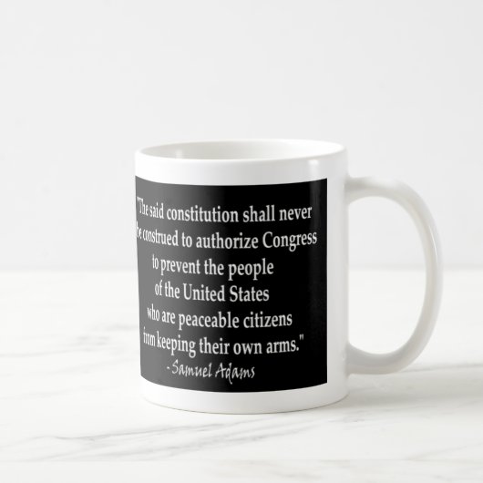 Mug Samuel Adams - citation de bras de citoyens (Droite)