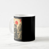 Mug Samurai Cat Japanese Art Men Boys Funny Graphic Te (Devant gauche)