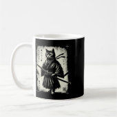 Mug Samurai Cat Ukiyo-e Warrior Art Graphisme Sumi-e C (Gauche)