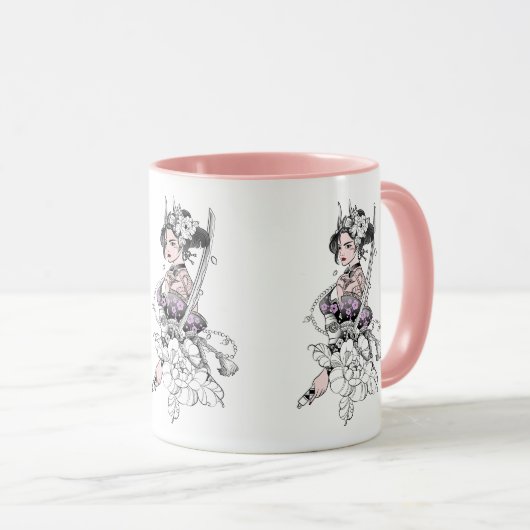 Mug Samurai Female Warrior (Devant droit)