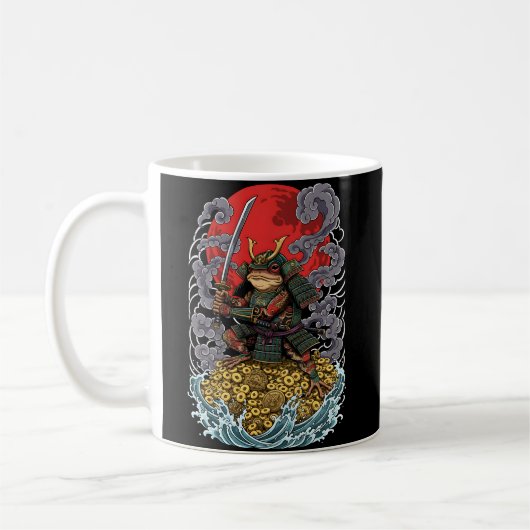 Mug Samurai Frog of Fortune – Mythical Warrior Art (Gauche)