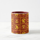 Mug Samurai Jack & Aku Golden Silhouette Tile Pattern (Centre)