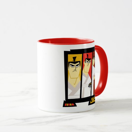 Mug Samurai Jack Caractère Tri-Panel Futuristic Frame (Devant droit)