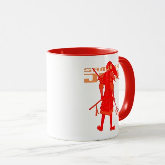 Mug Samurai Jack Red Warrior Graphic (Devant droit)