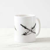Mug Samurai Japonais Encre de Chine  (Devant droit)